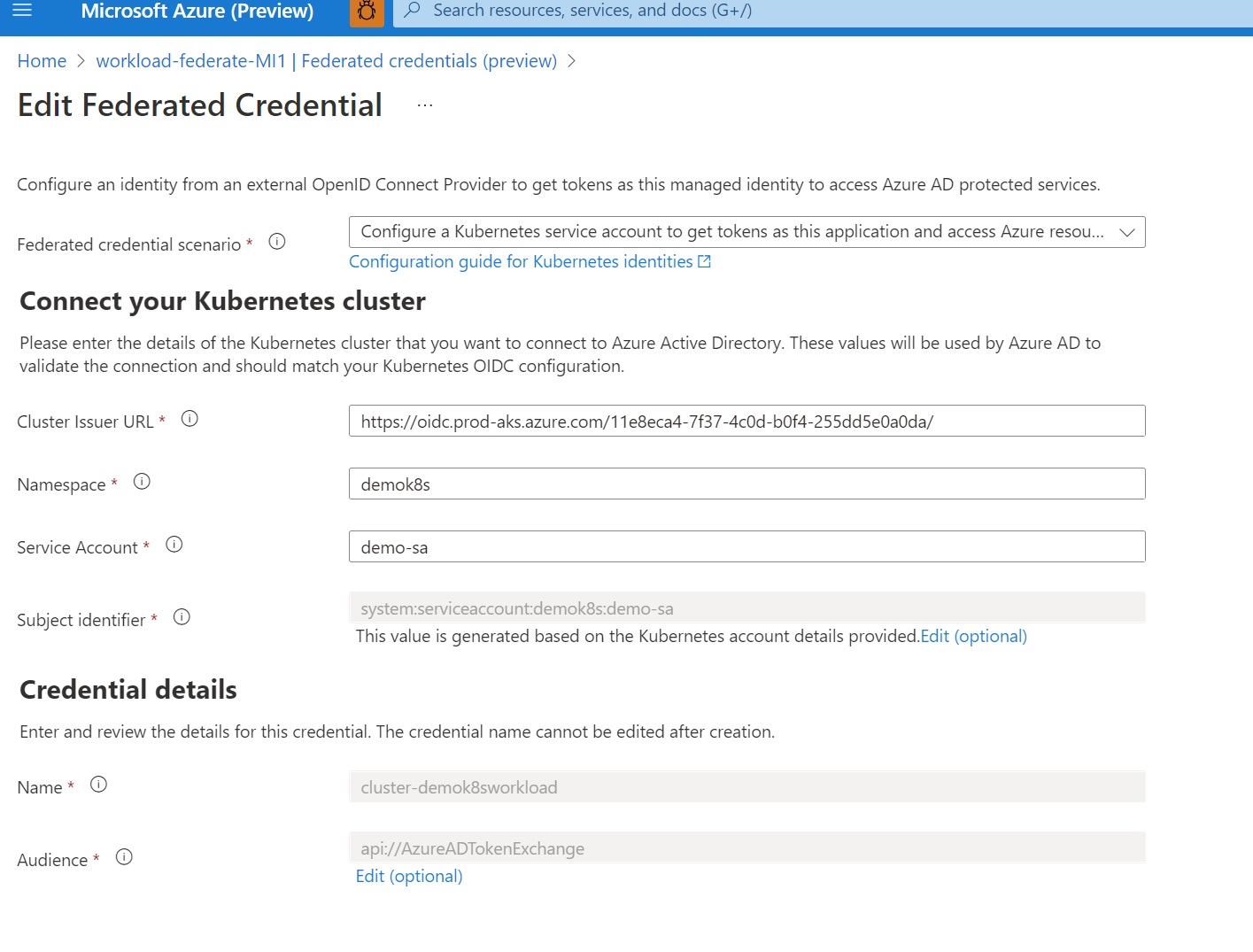federated credential